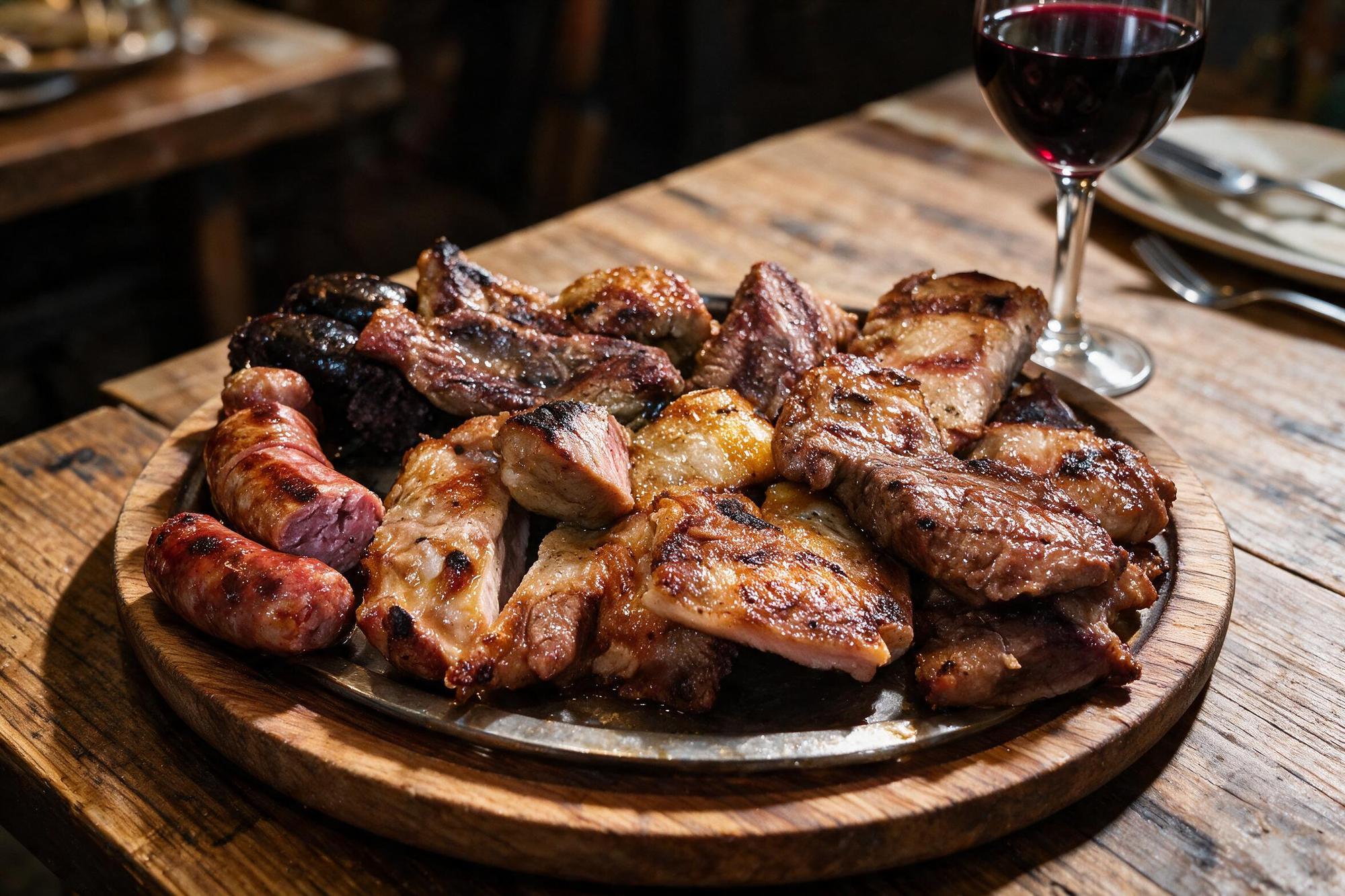 Selección de carne a la brasa en El Quebracho